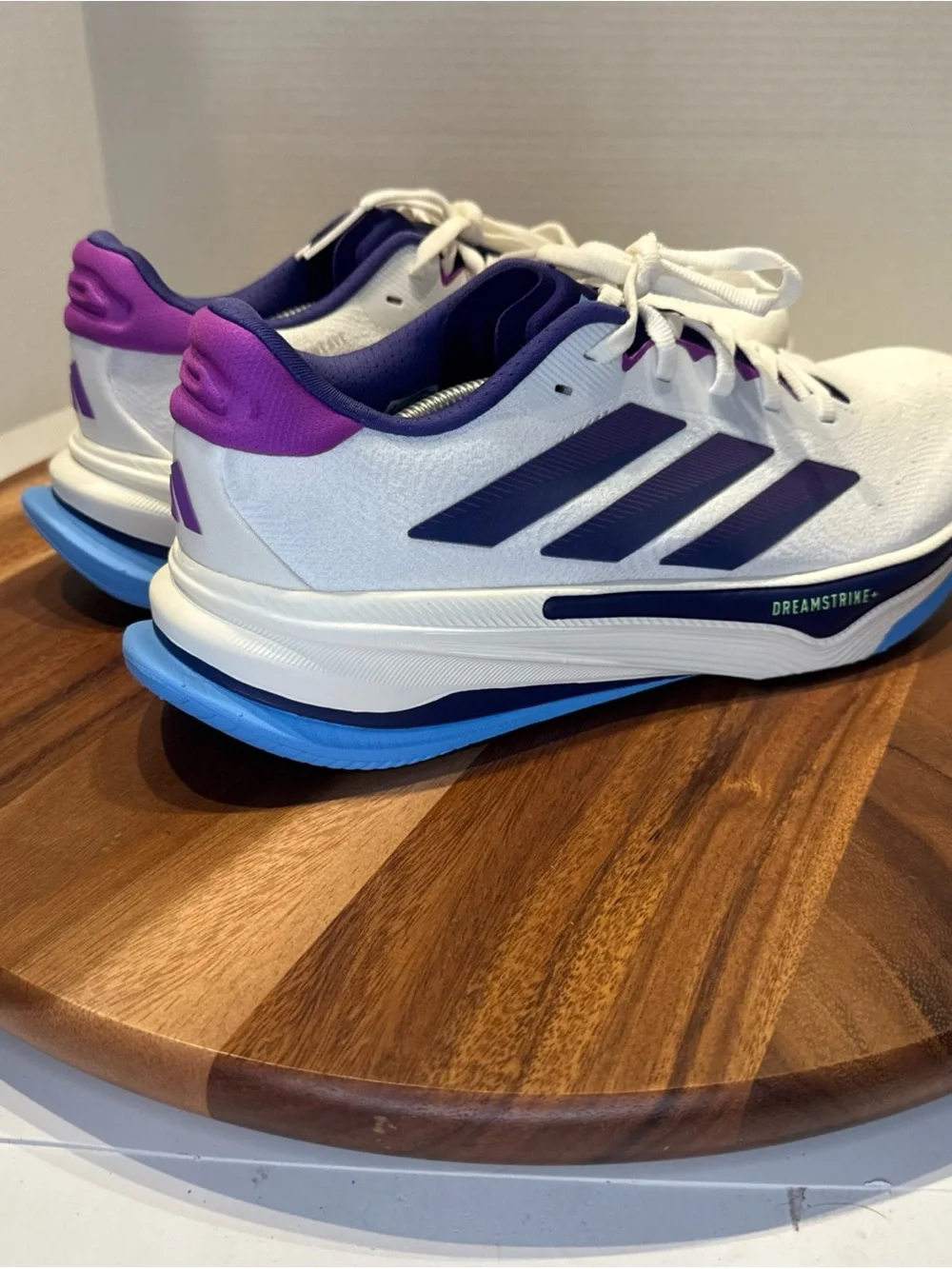 Adidas Adizero EVO SL Women’s Size 9.5 White Purple Running Shoes JS4456 New